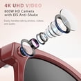thumbnail image 2 of Gafas inteligentes EarlySincere con cámara 4K de 8 MP y llamadas Bluetooth, 2 of 9
