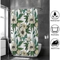 thumbnail image 4 of Coolnut Bath Shower Curtain Liners White Anemones 60x72in Polyester Waterproof with 12 Curtain Hooks Bathroom Accessories Decoration, 4 of 6