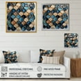 thumbnail image 4 of Designart "Art Deco Elegance in Blue and Gold Tiles I" Abstract Framed Wall Art Decor - Modern Blue Abstract Geometric Entryway Framed Wall Art Print, 4 of 6