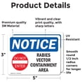 thumbnail image 2 of (2 Pack) Rabies Vector Containment Area Sign, 2 of 7