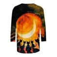 thumbnail image 4 of Women's 3/4 Sleeve Round Neck Halloween Printed Casual Fashion Top, 4 of 4