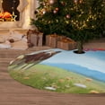 thumbnail image 6 of Lsque Cow Grazing Nature Print Christmas Tree Skirt, Tree Skirt with Ties or Velcro, Perfect for Holiday Decorations, Halloween, and New Year-48", 6 of 7