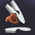 thumbnail image 3 of Aruwei 2Pcs Pet Flea Comb Stainless Steel Tear Stain Removal Grooming Brush for Dogs and Puppies, 3 of 6