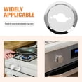 thumbnail image 3 of OULII 5Pcs Gas Stove Burner Liners Silver Plating Round Safety Covers For Stove, 3 of 8