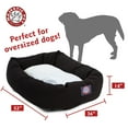 thumbnail image 3 of Majestic Pet Sherpa Poly/Cotton Bagel Pet Bed for Dogs, Calming Dog Bed Washable, Extra Large, Black, 3 of 5