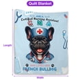 thumbnail image 5 of Just a Certified Nursing Assistant Cna Who Loves Her French Bulldog Quilt Blanket Dog Lover Gifts Cozy Comforter Throw Blanket - 00003, 5 of 5