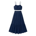 thumbnail image 6 of Neewe Summer Skirt Sets Women 2 Piece Outfits Sleeveless Strap Top Elastic Waist Maxi Dress Sets with Pockets, 6 of 7