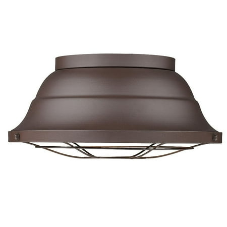 

3 Light Outdoor Flush Mount 7.75 inches Tall and 16.38 inches Wide-Textured Bronze Finish Bailey Street Home 170-Bel-4571079