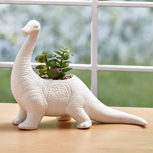 Dinosaur Planter with Faux Neck -