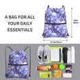 thumbnail image 2 of Pofeuu flower crystal Skull Print Drawstring Backpack Water Resistant String Bag Sports Sackpack Gym Sack with Side Pocket for Men Women, 2 of 6