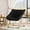 Black, variant on Accreate Oversized Foldable Comfy Saucer Chair, Faux Fur Accent Lounge Reading Lazy Chair with Metal Frame for Living Room, Bedroom, Dorm Rooms