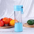 thumbnail image 1 of UPGRATOR SkyBlue Portable Juicer for Juicing Made of Plastic Easy to for Home Travel 380ml, 1 of 7