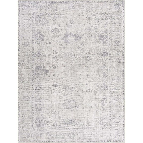 BoutiqueRugs Nyako Farmhouse Area Rug - Silver - 2' x 2'11"