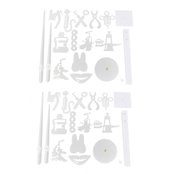 2X Dentist DIY Giant Wall Clock Dental Doctor Oversized Wall Clock Big Needle Mirror Office Decor Dentist Doctor Art,2 * Wall Clock(Batteries not included) 2 * Manual,Silver