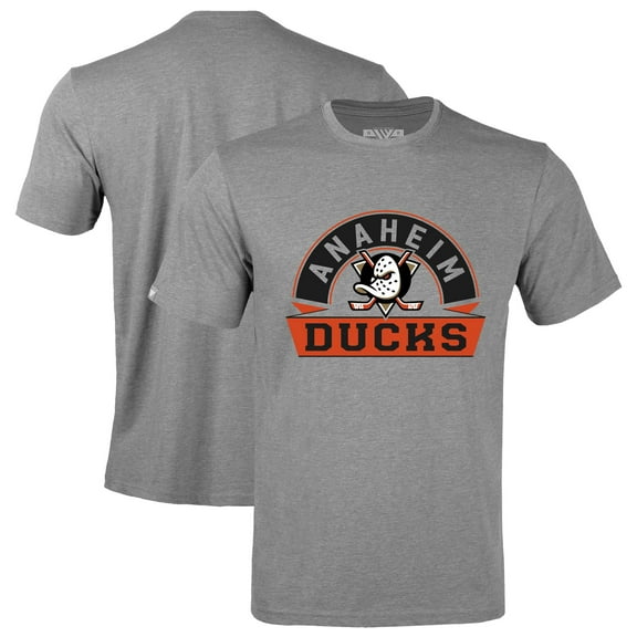 Men's Levelwear Gray Anaheim Ducks Richmond Banner Arch T-Shirt