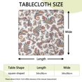 thumbnail image 2 of Snug Fit Boho Style Tablecloth, 34x34 Inch Square Floral Cover with Elastic Hem for Kitchen Patio and Dining Table, 2 of 6