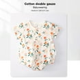 thumbnail image 5 of GDEGE Baby Boy Girl Floral Orange Short Sleeve Romper Bodysuit Jumpsuit Outfits Casual Jumpsuit Beautiful Fashion Jumpsuit Home Party Jumpsuit, 5 of 7