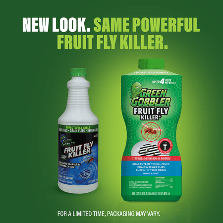 Green Gobbler Fruit & Drain Fly Killer , 32 Fluid Ounce