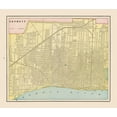 thumbnail image 2 of Cram 23x20 White Modern Wood Framed Museum Art Print Titled - Detroit  Michigan - Cram 1892, 2 of 4