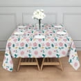 thumbnail image 4 of 60x60 Inch Waterproof Square Tablecloth, Thickened Polyester Table Cover for Dining & Parties, Floral Print, 4 of 6