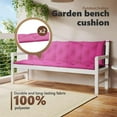 thumbnail image 5 of vidaXL Indoor/Outdoor Bench Cushions 2 pcs, Water-Repellent, Pink 70.9"x19.7"x2.8", 5 of 9