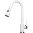 thumbnail image 1 of Jinsinto White Kitchen Faucet, Kitchen Mixer Tap with Pull-Out Spray, Single Lever, 360° Rotating Kitchen Sink Faucet, Kitchen Faucet, 1 of 5
