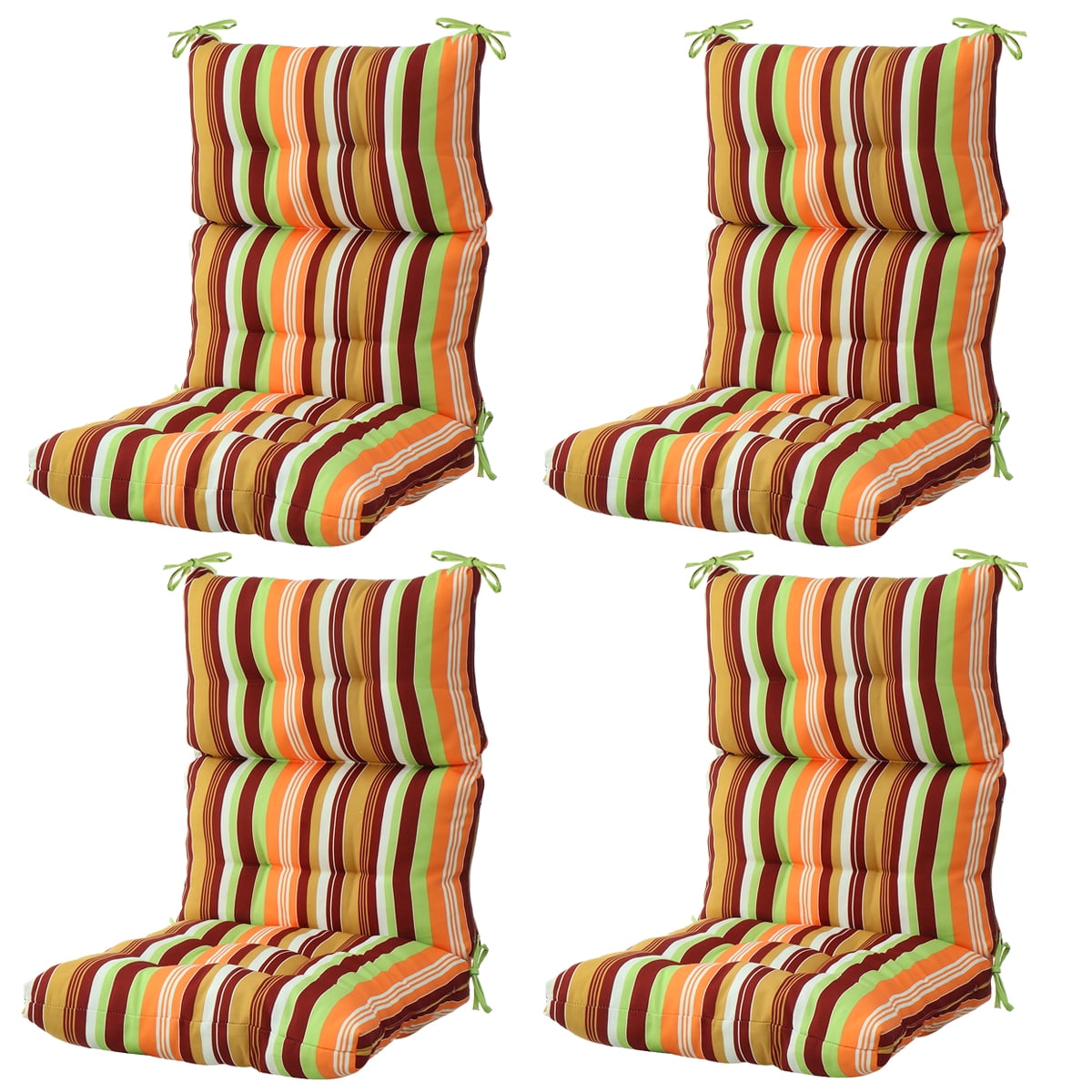 Romhouse Set of 4 Solid High Rebound Foam Chair Cushion for Outdoor