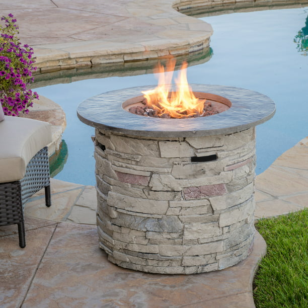 Blren 32 Stone Circular Mgo Fire, Best Material For Fire Pit