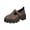 Brown, variant on Women's Leopard Print Mary Jane Shoes Chunky Lug Sole Platform Adjustable Buckle Strap Vintage Casual Dress Shoes