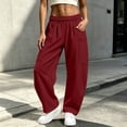 thumbnail image 4 of Jovrlynd Womens Cargo Sweatpants 2026 Elastic High Waist Wide Leg Sweat Pants with Multi Pockets, S-2XL, 4 of 7