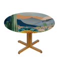 thumbnail image 3 of Orinice Cactus Flowers Round Table Cover Stain Resistant Washable for Indoor Outdoor Kitchen Dining Wedding Parties 100% Polyester Fiber 46-50, 3 of 8