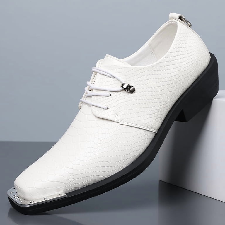 mens casual dress shoes wide width Men's Wide Width Retro Loafers, Lace-Up Square Toe Casual Shoes with  Cushioned Sole for Streetwear, Outdoor Use, and All-Day Comfortable Wear