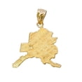 thumbnail image 3 of 14K Yellow Gold Alaska State Map Pendant, 3 of 4
