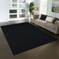 thumbnail image 2 of Mainstays Dylan Solid Diamond Olefin Black Indoor Area Rug, 7' x 10', 2 of 8