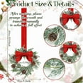 thumbnail image 2 of 4 Pcs 6 Inch Christmas Mini Wreaths for Kitchen with Ribbon Bows Pinecone Small Cabinet Wreath Garland for Door Window Farmhouse Christmas Party Decorations, 2 of 6