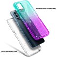 thumbnail image 3 of OnePlus Nord N200 5G Phone Case with [Built-in Screen Protector], Nagebee Full-Body Shockproof Protective Bumper Cover Impact Resist Durable Case (Aqua/Purple), 3 of 5
