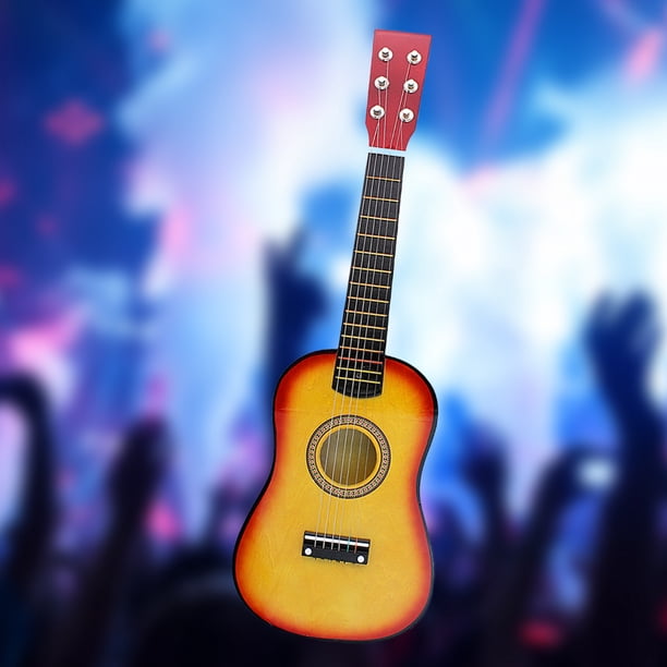 Guitarra para principiantes de 23 pulgadas, resistente al desgaste, 6 cuerdas, guitarra pequeña, regalo de cumpleaños para niños