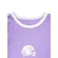thumbnail image 4 of Xuanfei Women Dandelion Print Round Neck Short Sleeve T-Shirt, 4 of 7