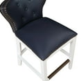 thumbnail image 4 of Comfort Pointe Marco 25" Faux Leather & Wood Counter Stool in Blue/White, 4 of 10
