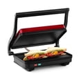 thumbnail image 1 of Holstein Housewares 2-Slice Electric Griddle, Non-Stick Sandwich Maker with Adjustable Temperature, Cool-Touch Handle, Metallic Red, 1 of 8