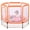 Orange, variant on Pawverly 55'' Kids Mini Trampoline with Safety Enclosure Net and Balls, Indoor & Outdoor Toddler Trampoline, Portable Play Trampoline for Home, Orange