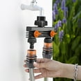 thumbnail image 2 of Claber 8589 Outdoor Faucet Hose Splitter 2 Way 3/4” Male Hose Quick Connect, 2 of 6