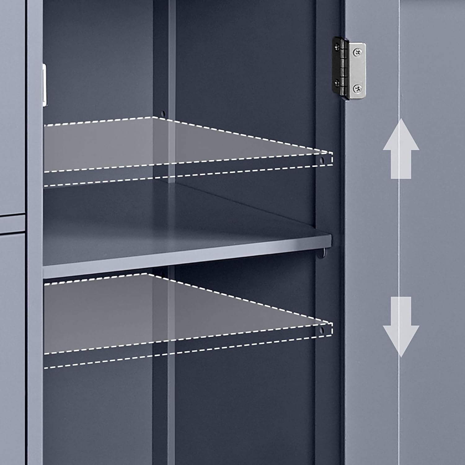 Bathroom Floor Cabinet, Freestanding Storage Organizer Unit Kitchen Cupboard W/ 4 Drawers & Adjustable Shelves, Using for Kitchen/Bathroom, Gray