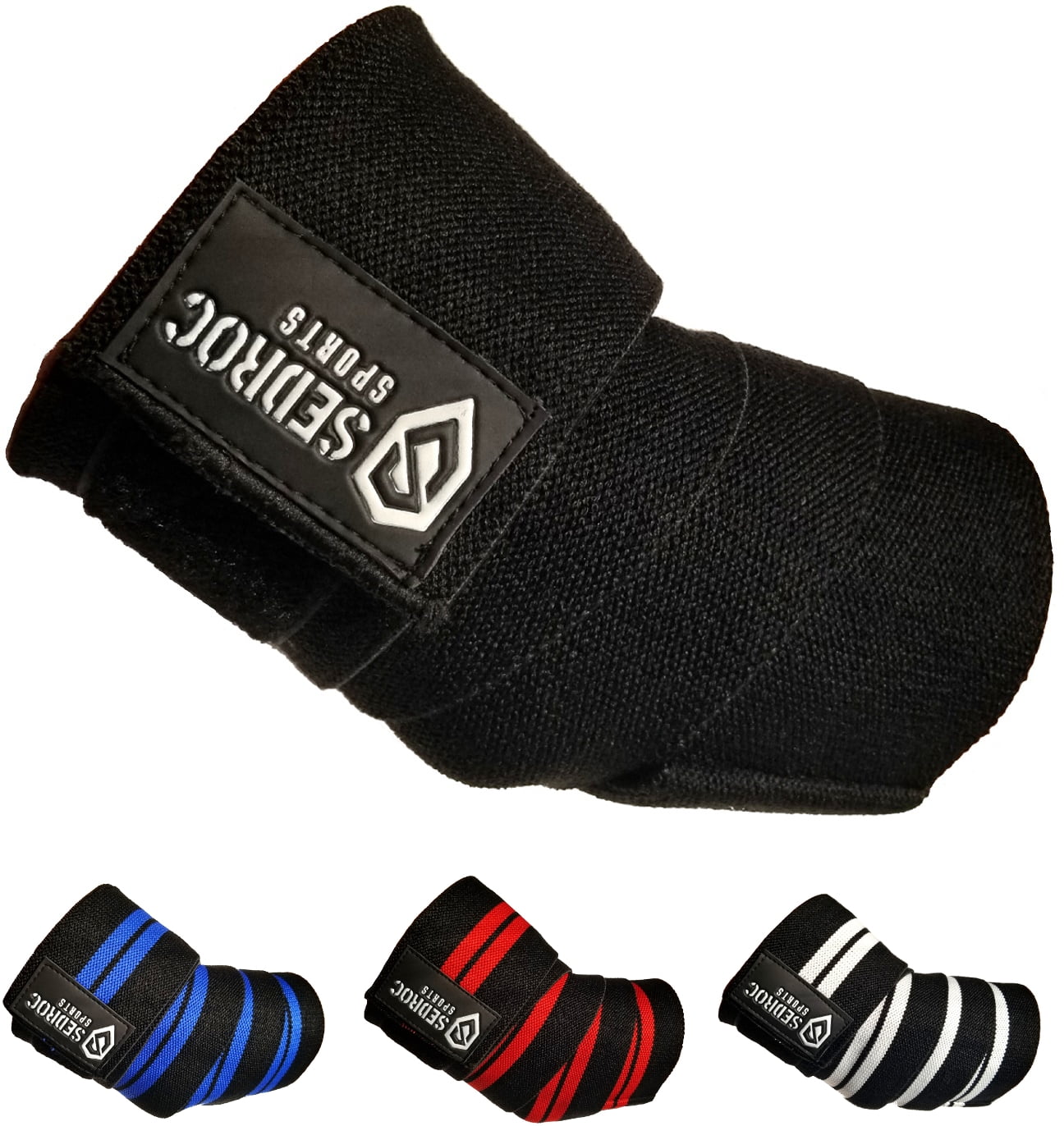 Sedroc Sports Weight Lifting Elbow Wraps Powerlifting Support Sleeves