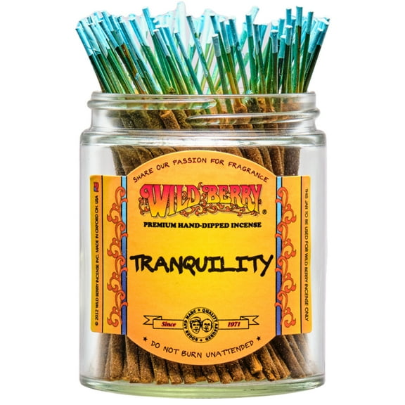 50x Wild Berry Shorties 4" Incense Sticks - Tranquility - USA Made Hand Dipped Wildberry