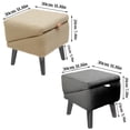thumbnail image 2 of 17.13" H Dog Stairs for Small Dogs, 2-in-1 Pet Steps & Ottoman - Foldable Dog Stairs for Couch, Non-Slip Wooden Pet Stairs for Puppy Senior Injured Dogs, 2 of 5