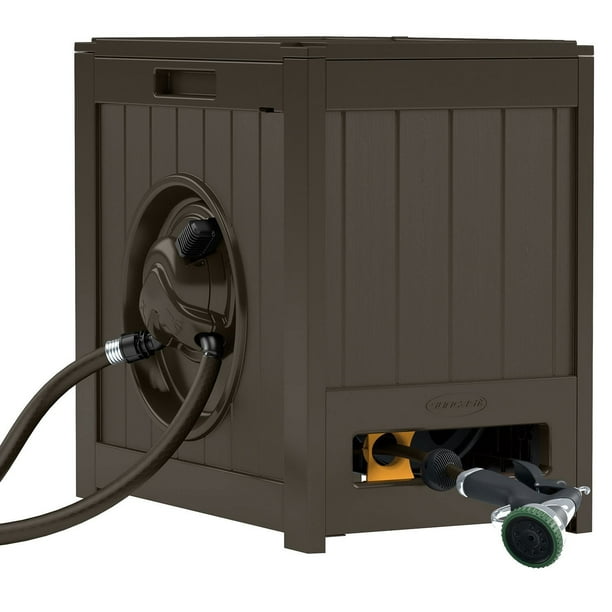 Suncast 125 ft. AquaWinder® Auto Rewind Resin FreeStanding Hose Reel