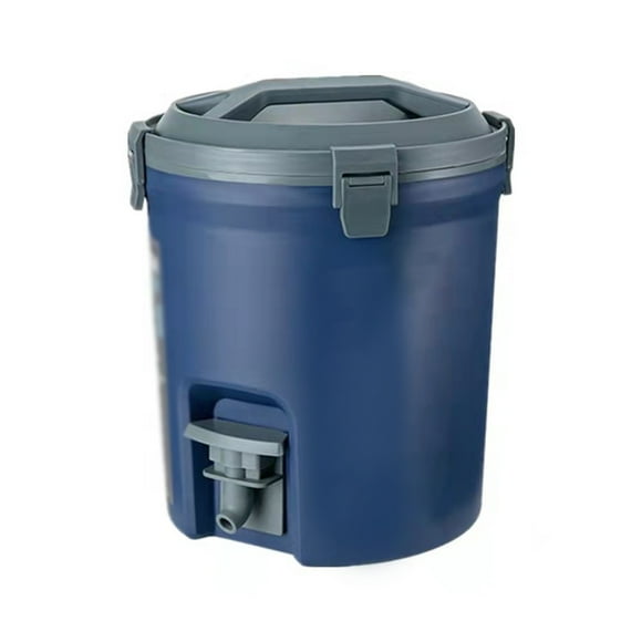 8L Camping Insulation Bucket Beer Juice Beverage Barrel Portable Ice Bucket with Tap for Camping Picnic Fishing BBQ