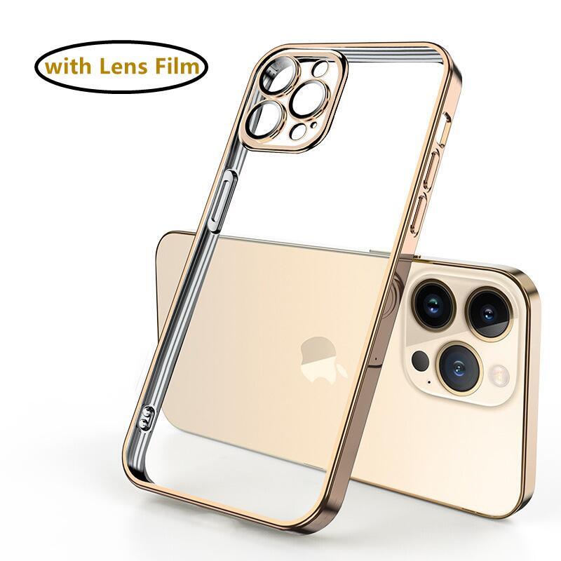 TE AOMODAI for iPhone 12 Pro Max Case,Luxury Electroplated Edge Soft