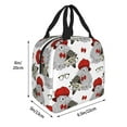 thumbnail image 2 of Yiaed Rabbit And Hedgehog Print Insulated Lunch Bag Reusable Cute Tote Lunch Box, Leakproof Cooler Lunch Bags for Work Office Travel School Picnic, 2 of 5